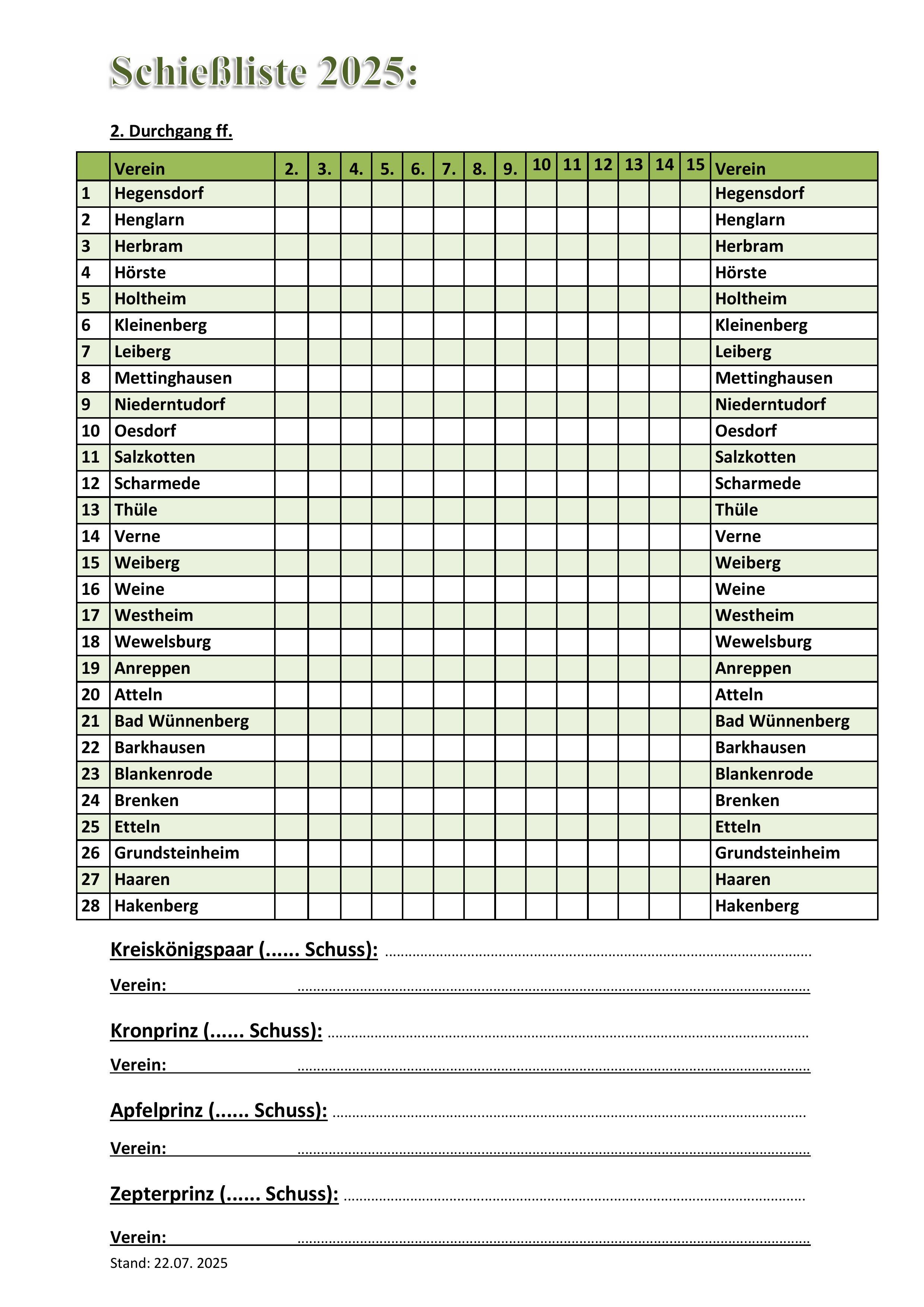 2025 Schießliste KSF bilder 1